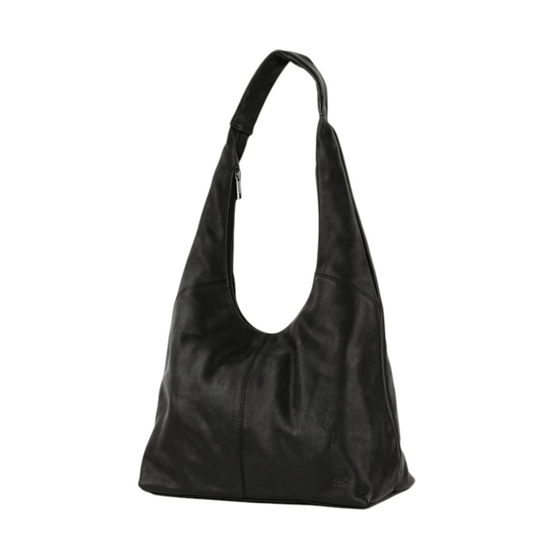 Sac cabas BEAR DESIGN Pauline CP3577 noir en cuir véritable vue trois quarts