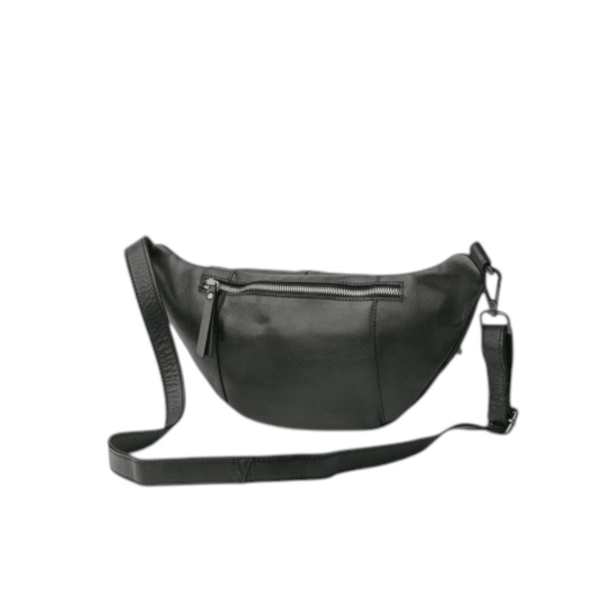 Vue arrière du sac banane BIBA HANCOCK noir avec poche zippée et bandoulière ajustable
