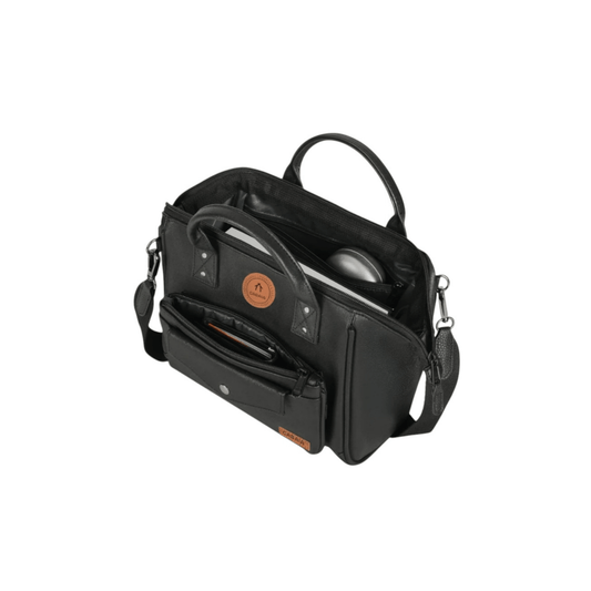 Sac CABAIA Crossbody Adventurer Medium Chelsea noir ouvert avec rangements