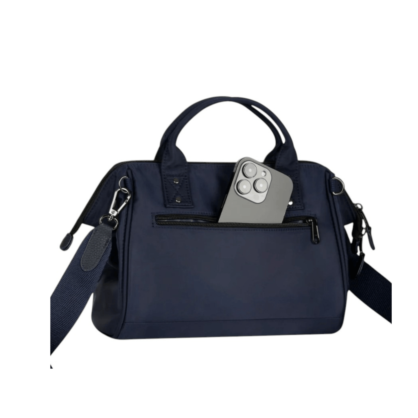 Vue arrière du sac Cabaïa Crossbody Adventurer Medium Nara avec poche zippée et bandoulière.