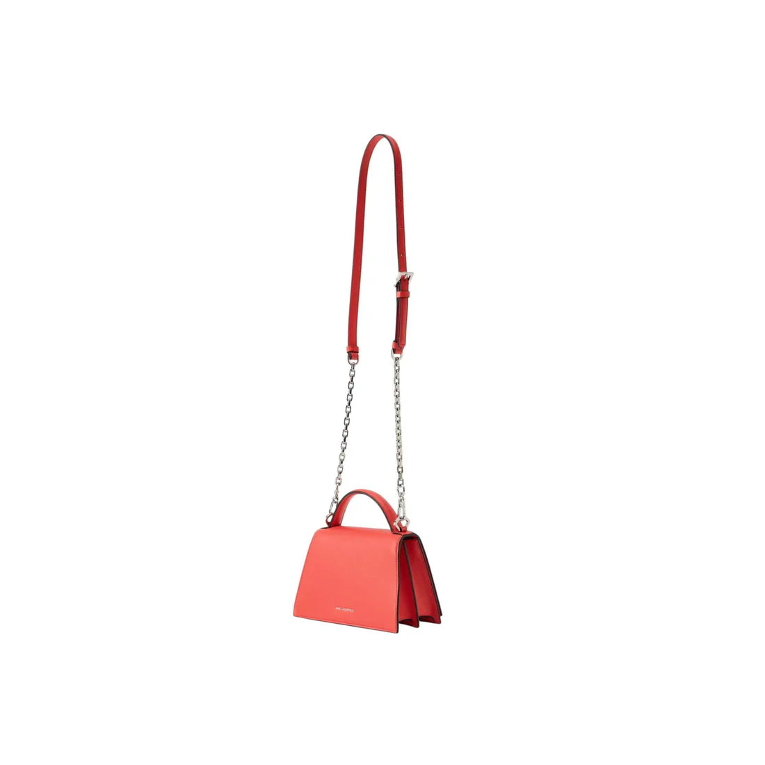 Sac bandoulière Karl Lagerfeld K/Signature 2.0 Small Crossbody cuir rouge grapefruit