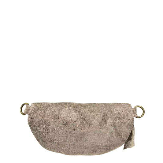 Vue arrière du sac banane KATE H LCV261 en daim taupe