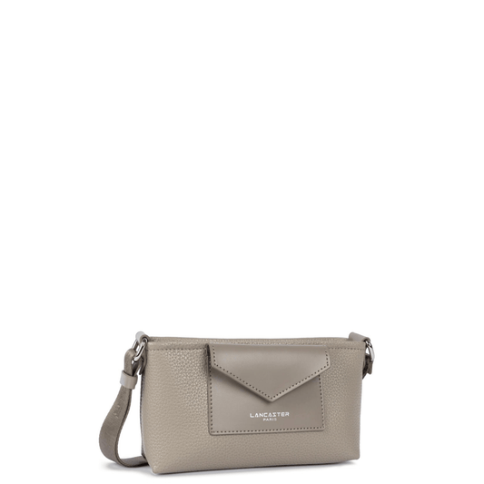 Pochette LANCASTER Maya Double KBA 517-104 Galet Foncé vue trois-quarts