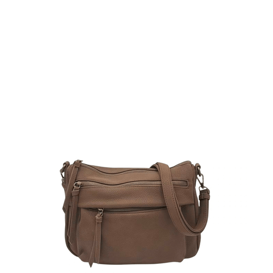 Sac bandoulière Mandoline Marie 4221 moka vue de face