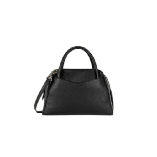 Dos du sac Lancaster Dune noir en cuir de vachette grainé