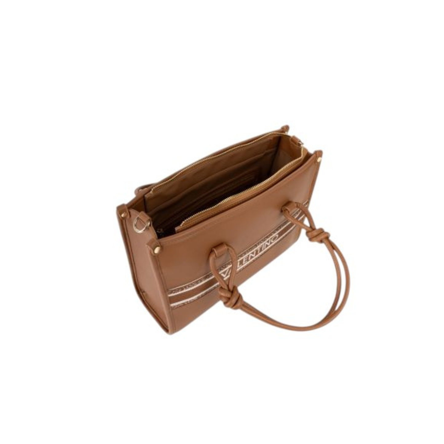 sac cabas valentino aella marron interieur compartiment zip organise
