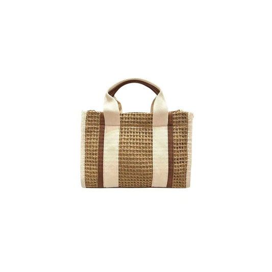Sac cabas raphia moderne avec bandoulière – Naturel & chic été