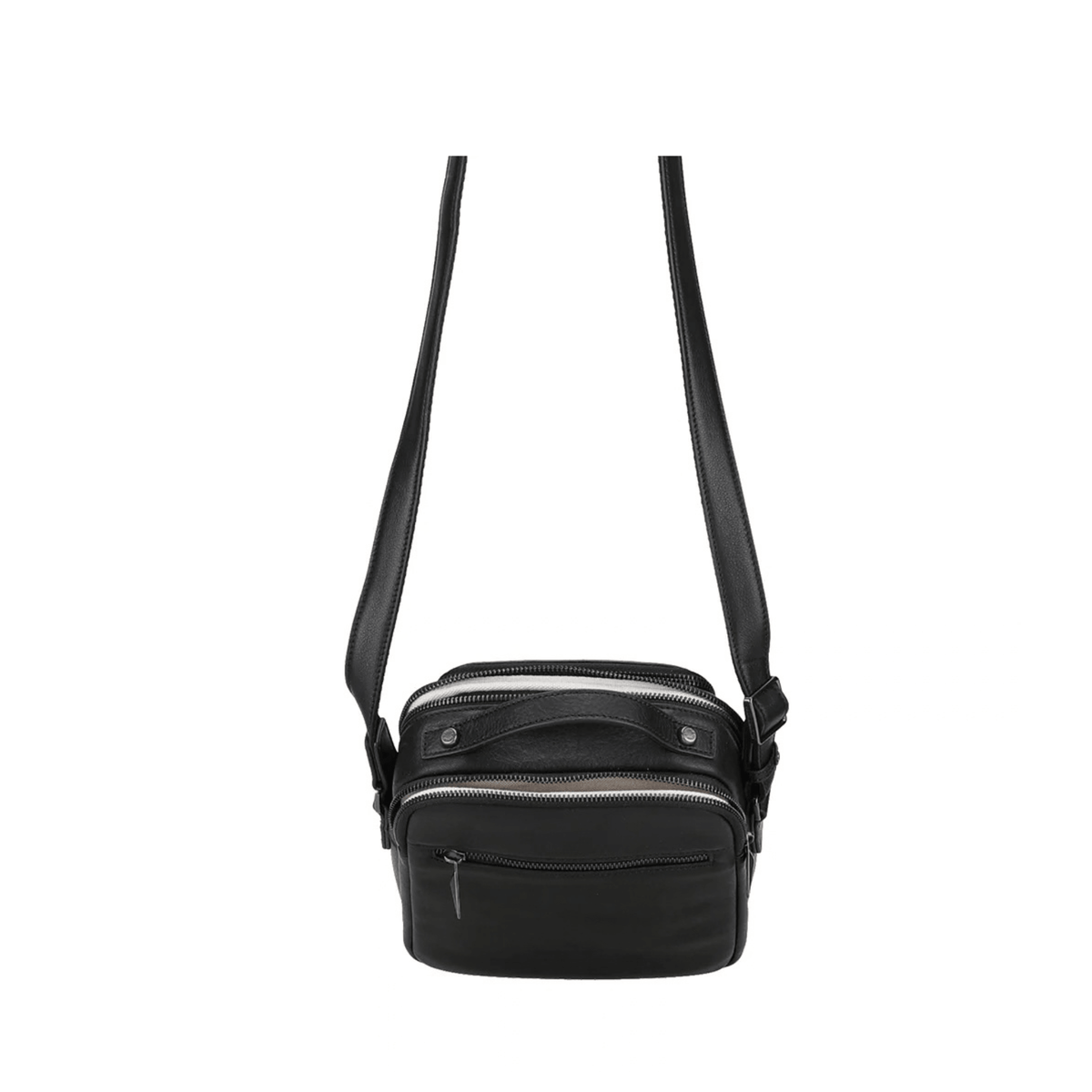 Sacoche cuir Nairo Arthur & Aston noire avec bandoulière réglable