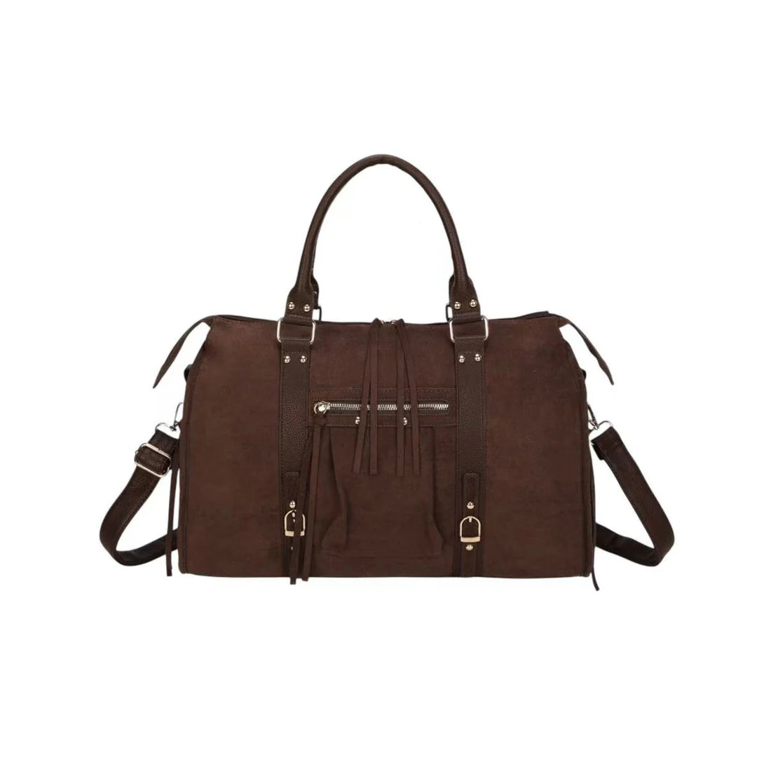 Sac à main femme marron foncé grand format – Anses & bandoulière réglable