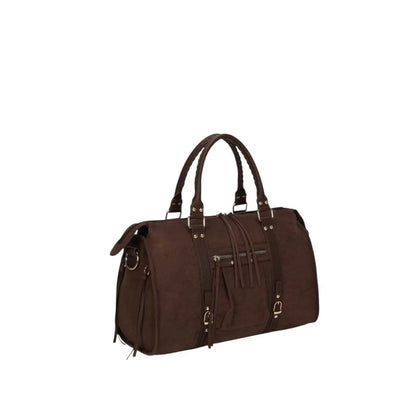 Sac à main femme marron foncé grand format – Anses & bandoulière réglable