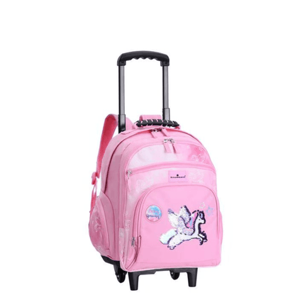 Sac à dos trolley Snowball Licorne Sequins Rose