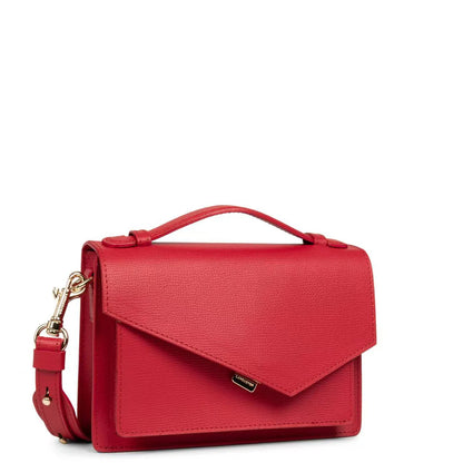 Sac Trotteur Lancaster x Zoé – Cuir Grainé Rouge
