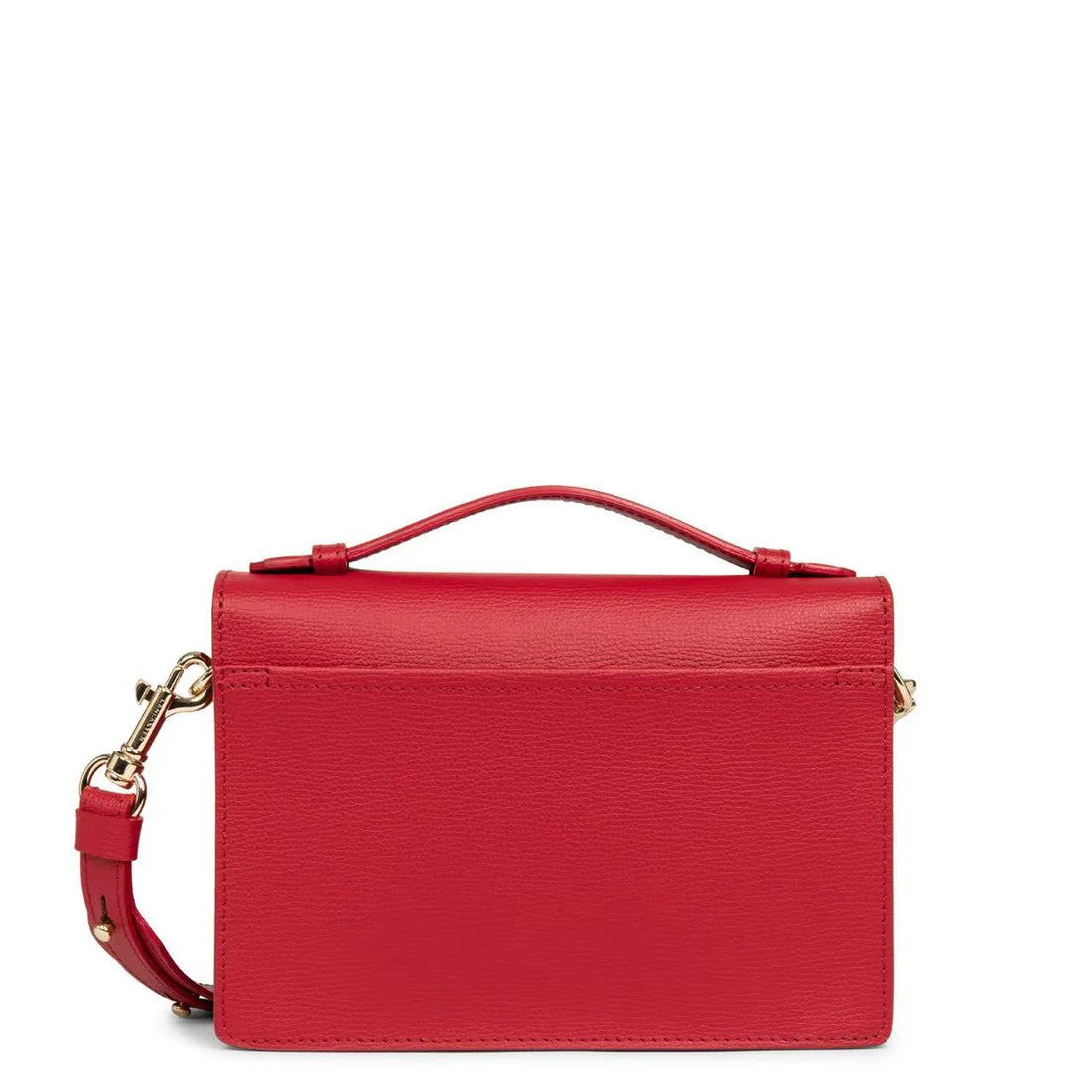 Sac Trotteur Lancaster x Zoé – Cuir Grainé Rouge