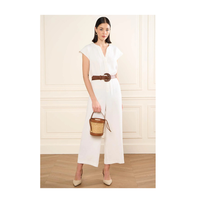 sac seau rotin cuir camel porte main femme
