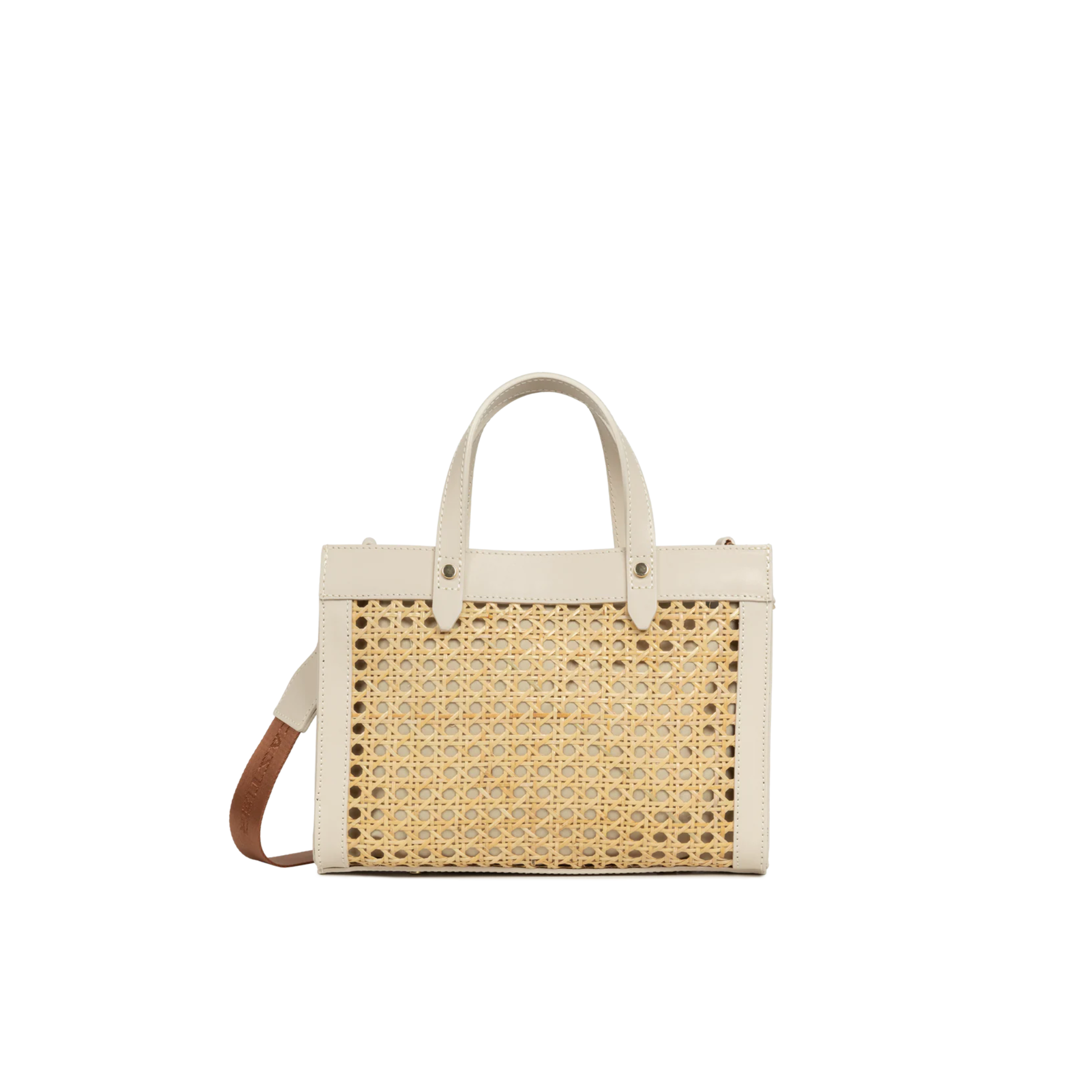 sac cabas lancaster femme porte main et epaule cuir et rotin nevada maroquinerie