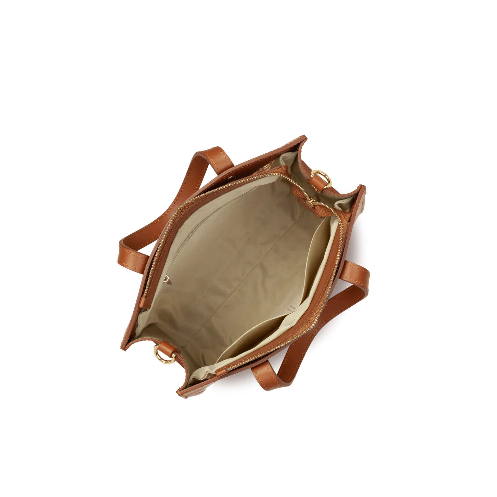 sac cabas femme rotin naturel cuir interieur poches