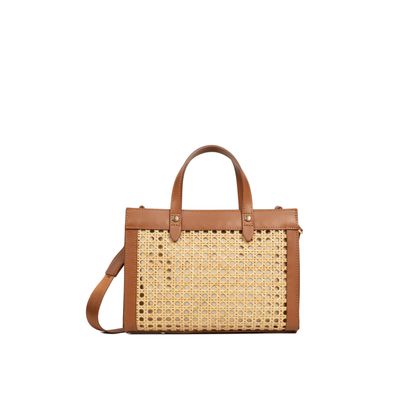 sac cabas femme chic rotin cuir Nevada Maroquinerie