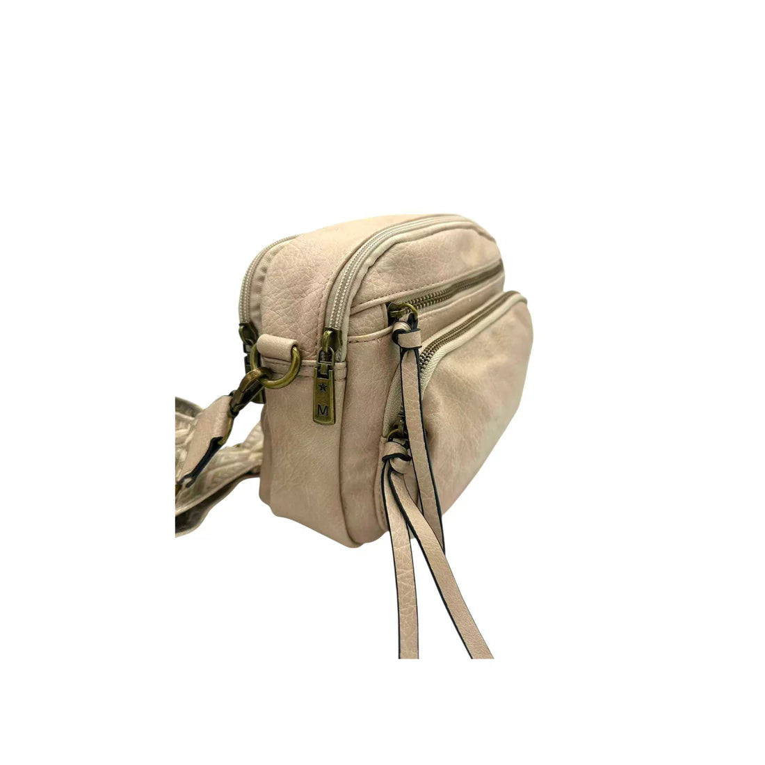 Sac bandoulière femme Mandoline synthétique taupe – Double bandoulière