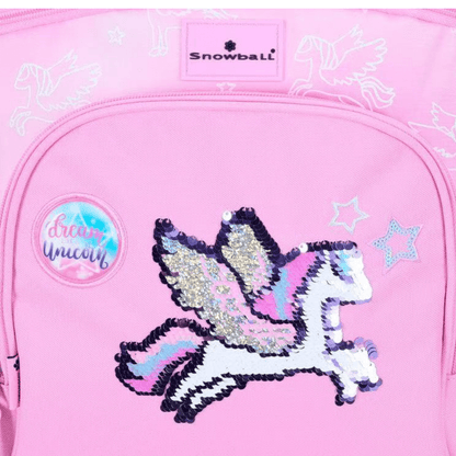 Sac à dos trolley Snowball Licorne Sequins Rose