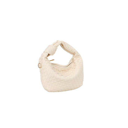Sac bandoulière beige tressé Gallantry – Petit sac chic avec chaîne