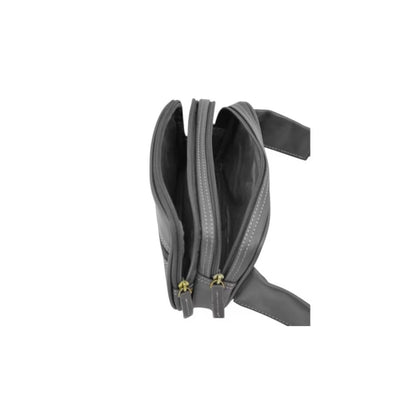 Sac banane cuir de vachette noir – Multi-compartiments zippés – Homme