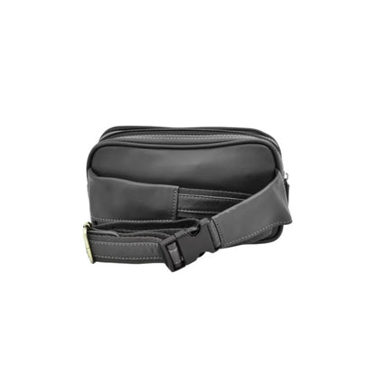 Sac banane cuir de vachette noir – Multi-compartiments zippés – Homme