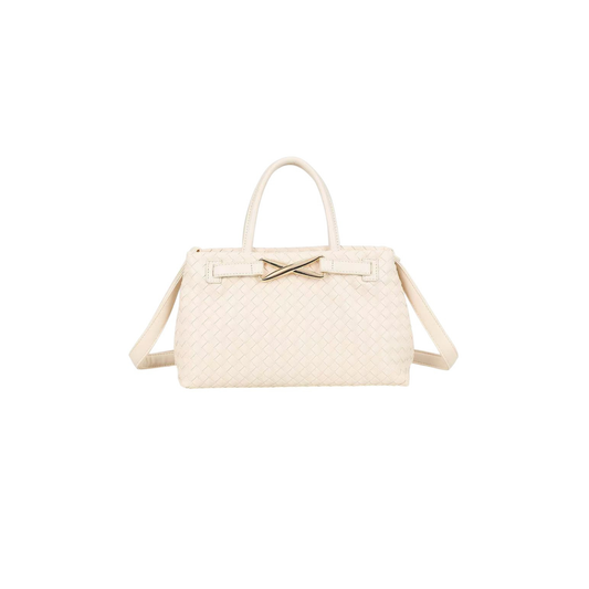 Sac à main beige tressé Gallantry – Sac bandoulière chic petit format