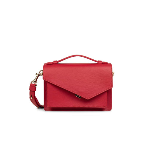 Sac Trotteur Lancaster x Zoé – Cuir Grainé Rouge