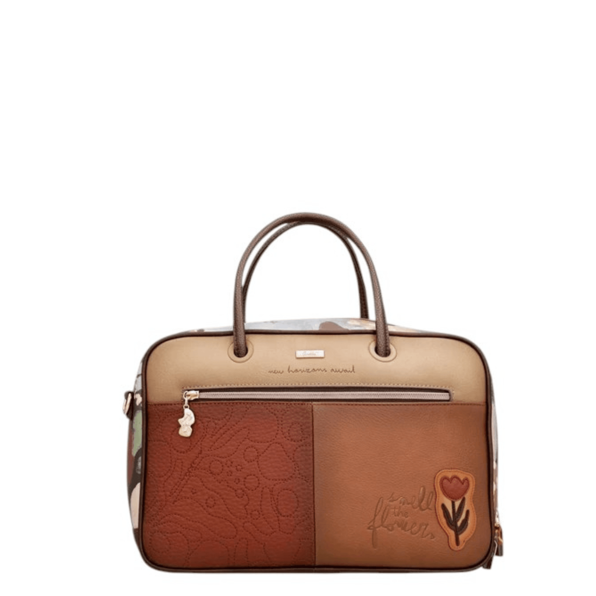 Vue arrière du sac à main Anekke Tulip avec poche zippée extérieure.