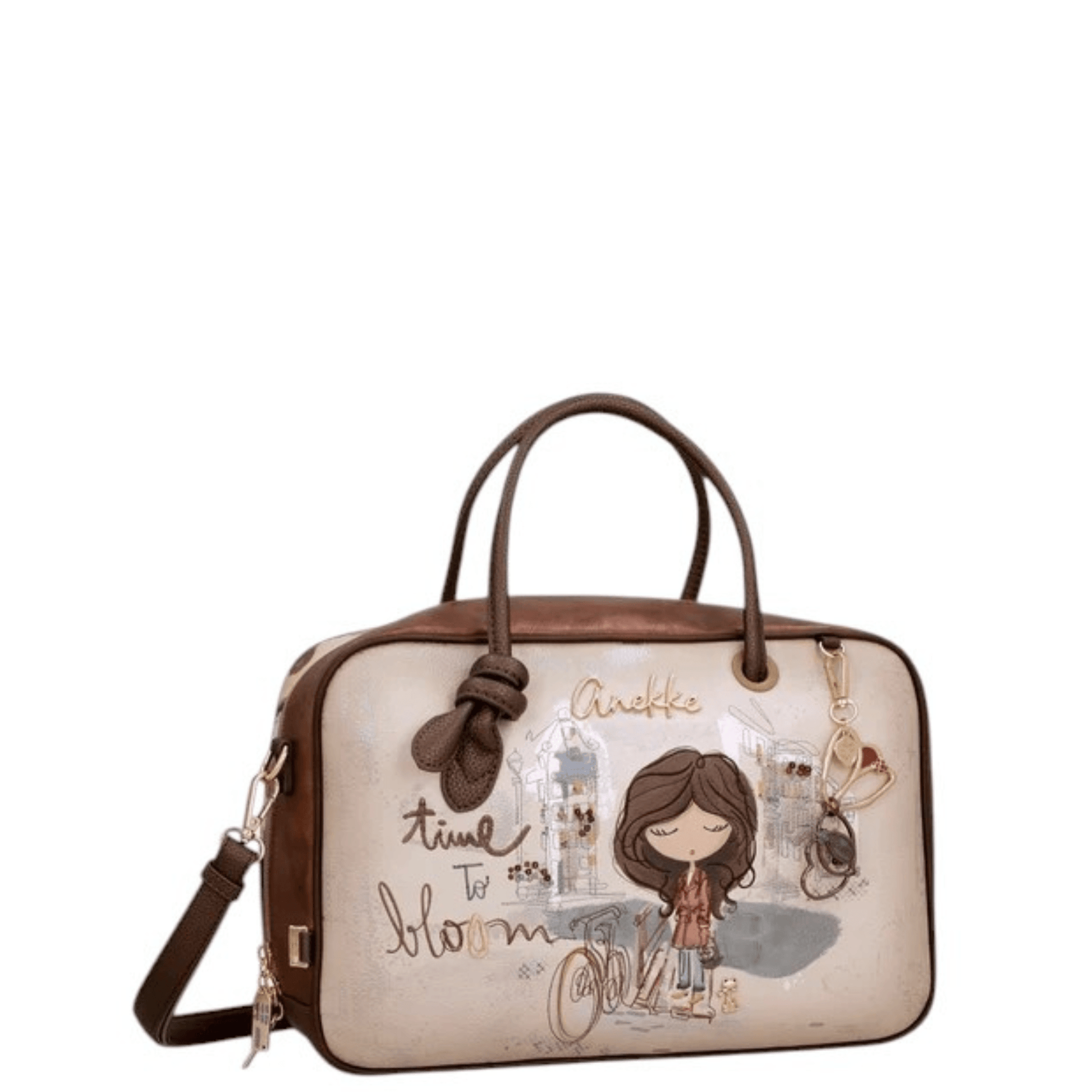 Sac à main Anekke Tulip 43701-431 avec anses courtes et illustration artistique.