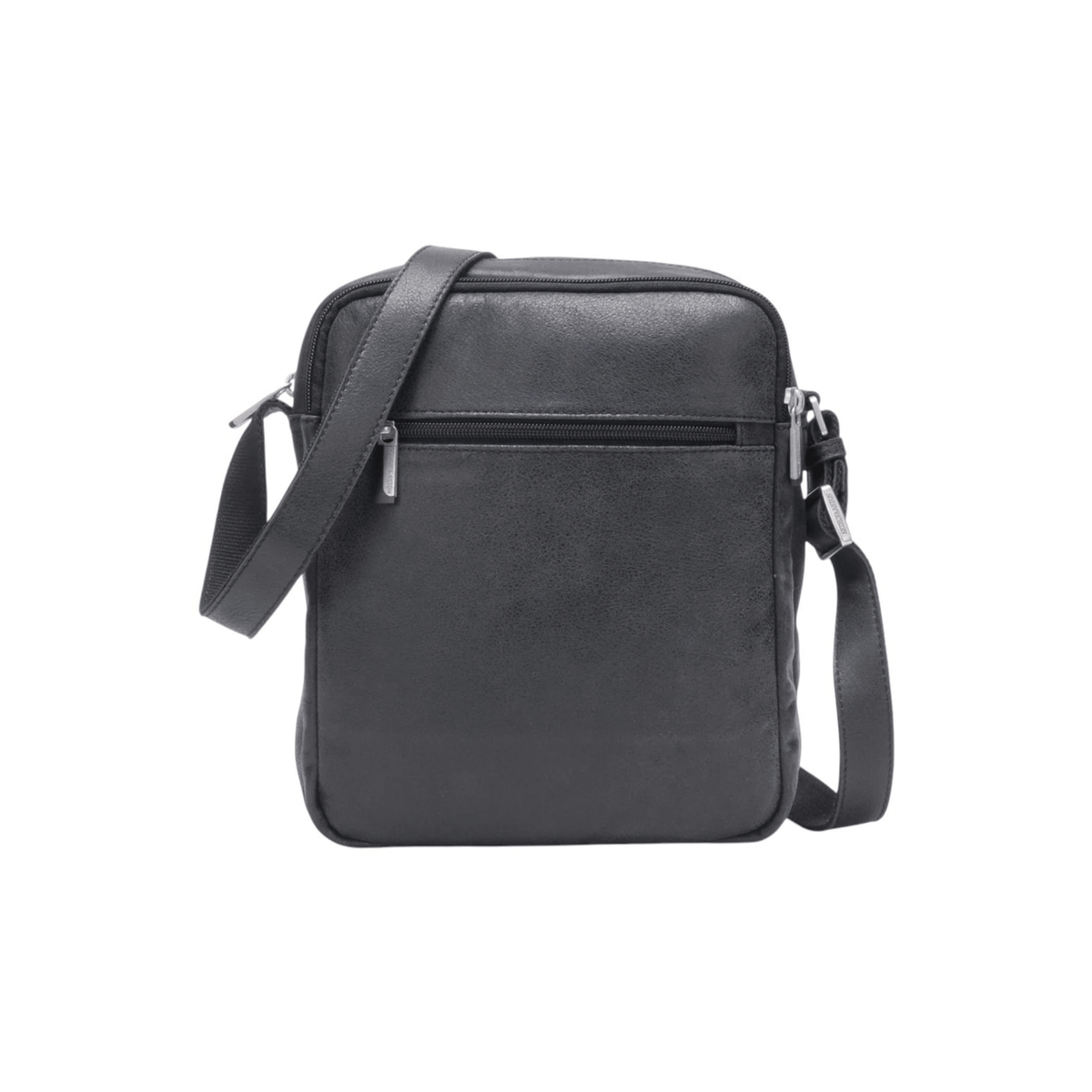 Dos de la sacoche travers Cristiano Arthur & Aston 62-1040 en cuir noir