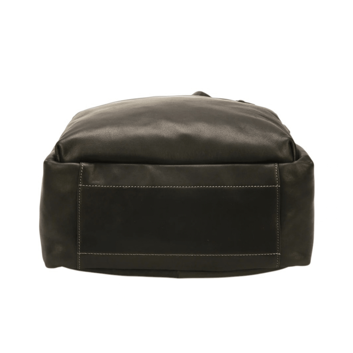 Dessous du sac à dos Arthur & Aston Johany en cuir noir