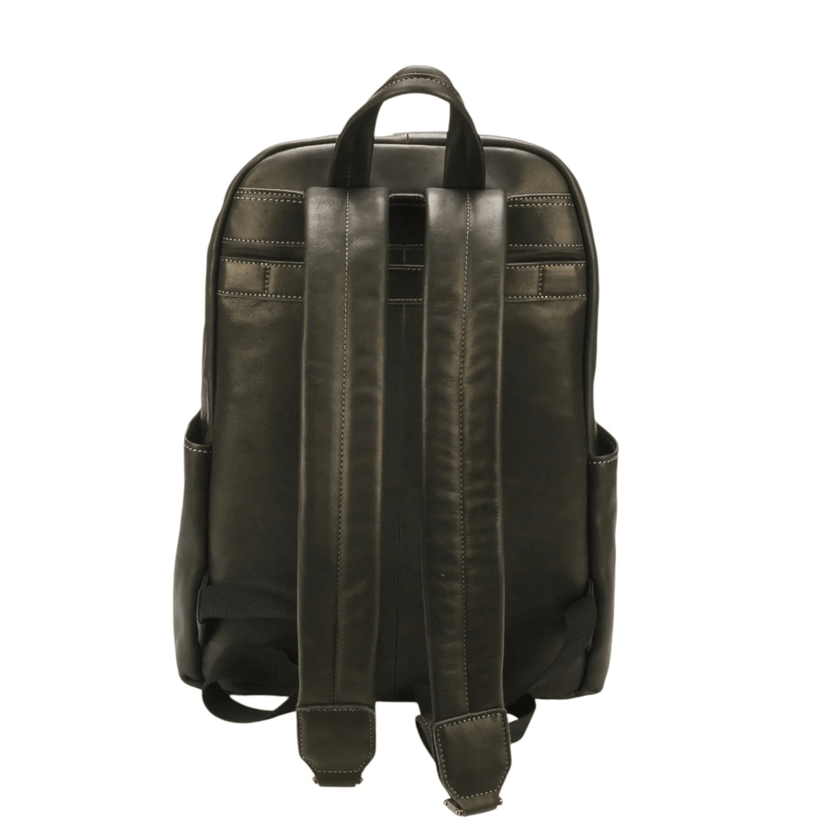Dos du grand sac à dos Arthur & Aston Johany en cuir noir