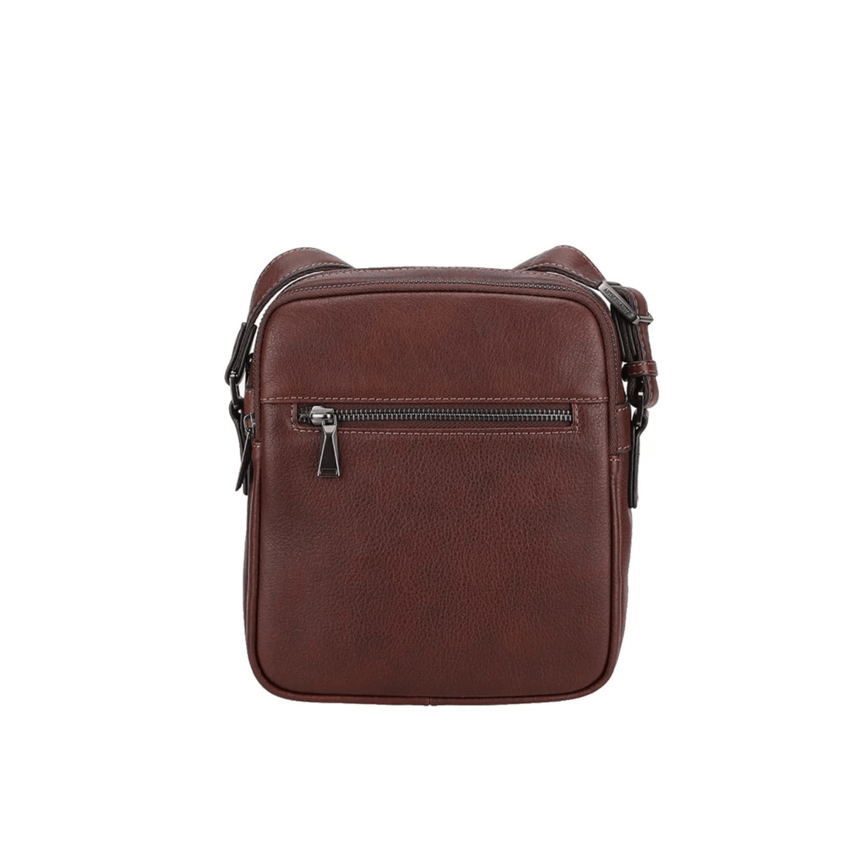 Sac travers homme Nairo Arthur & Aston châtaigne avec poche arrière zippée