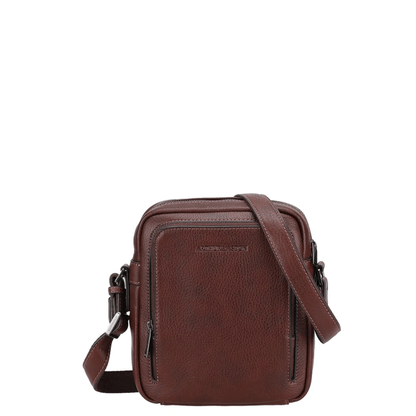 Sac travers homme cuir Arthur & Aston Nairo 2628-08 châtaigne vue de face