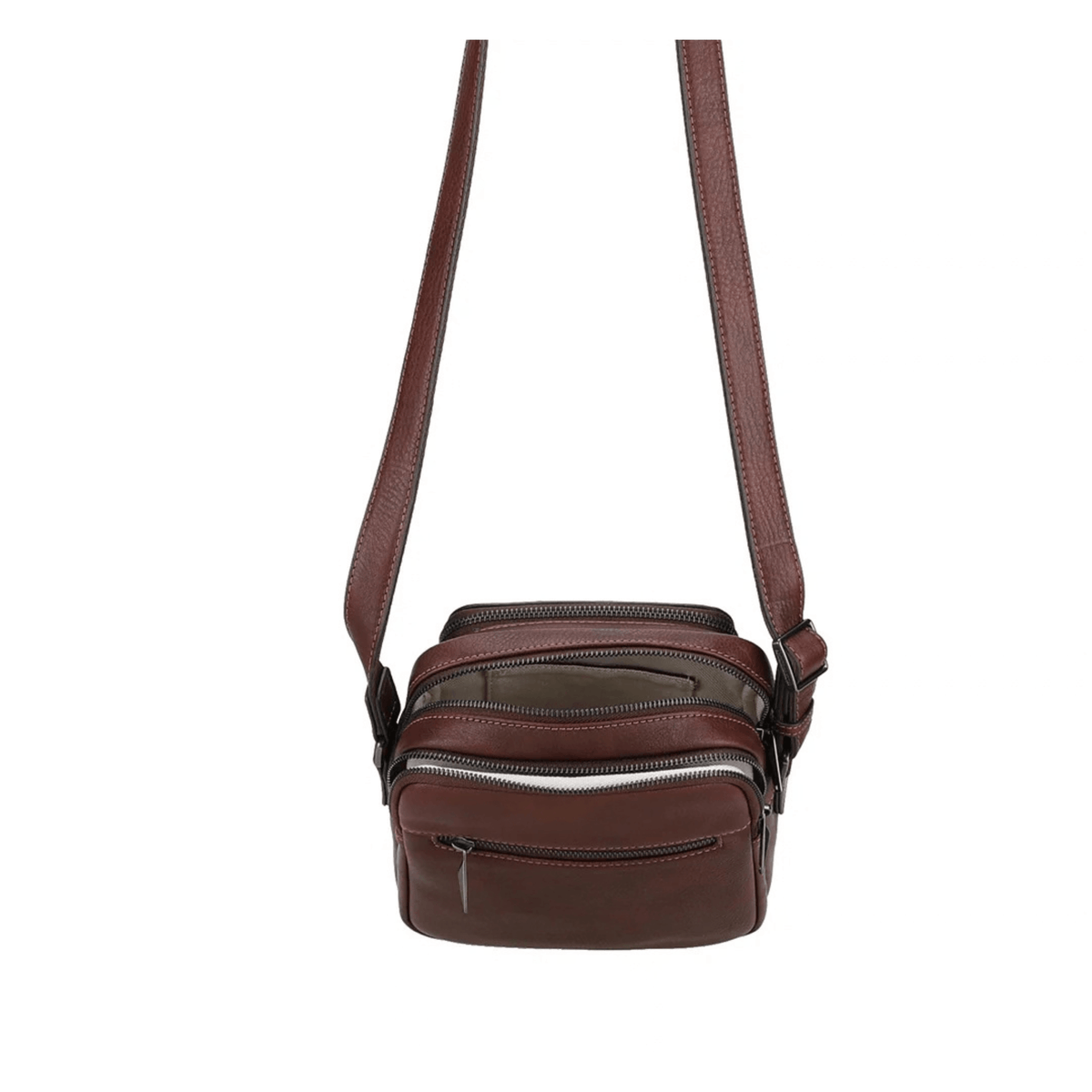 Sac Arthur & Aston Nairo châtaigne avec deux compartiments zippés