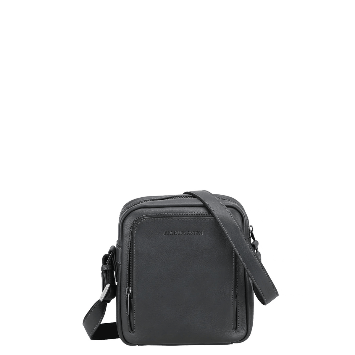 Sac travers homme cuir Arthur & Aston Nairo 2628-08 noir vue de face