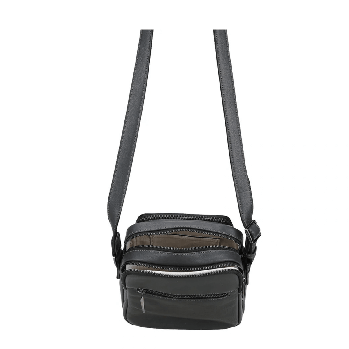 Sac Arthur & Aston Nairo noir avec deux compartiments zippés