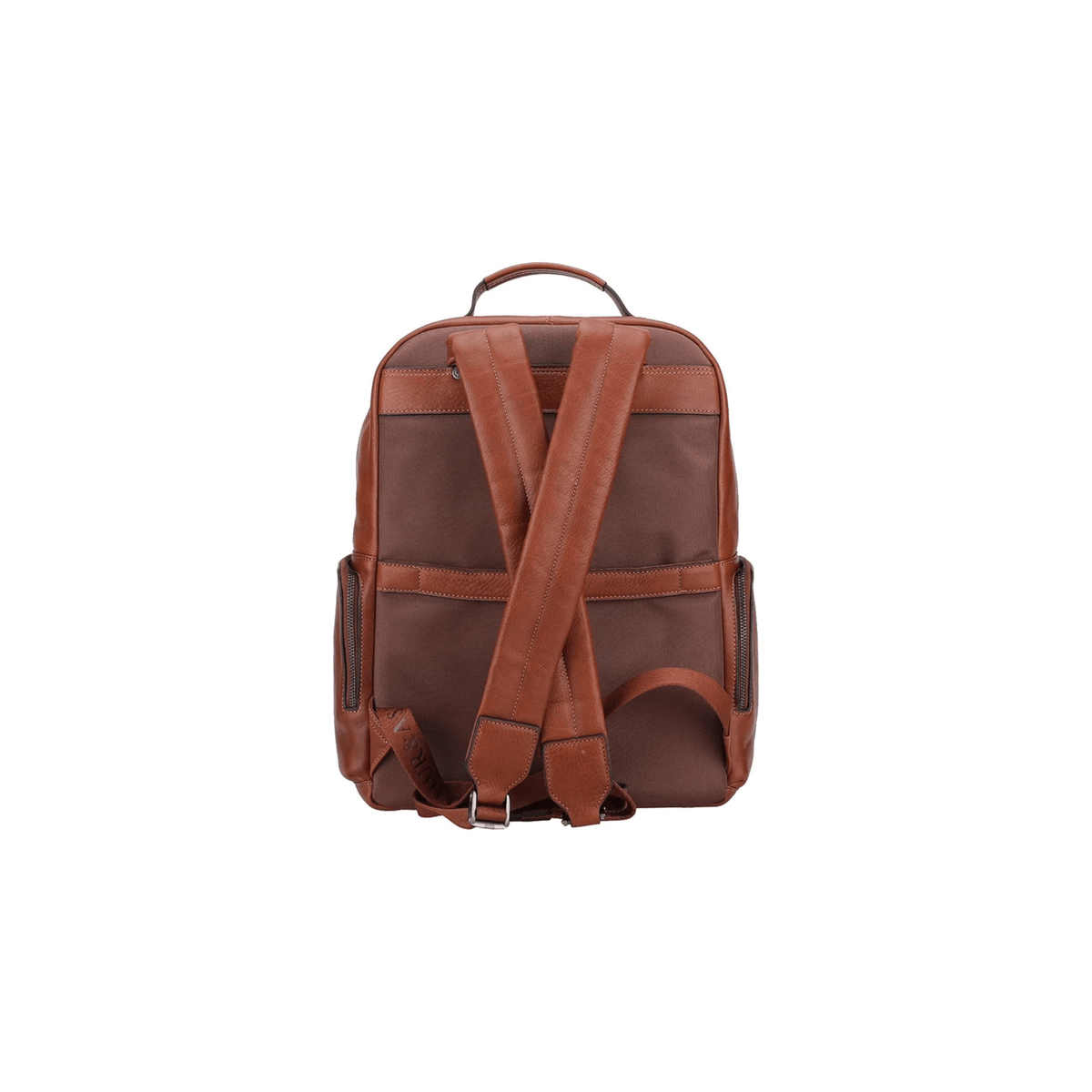 Sac à dos Nairo Arthur & Aston cognac avec bretelles matelassées et passant trolley