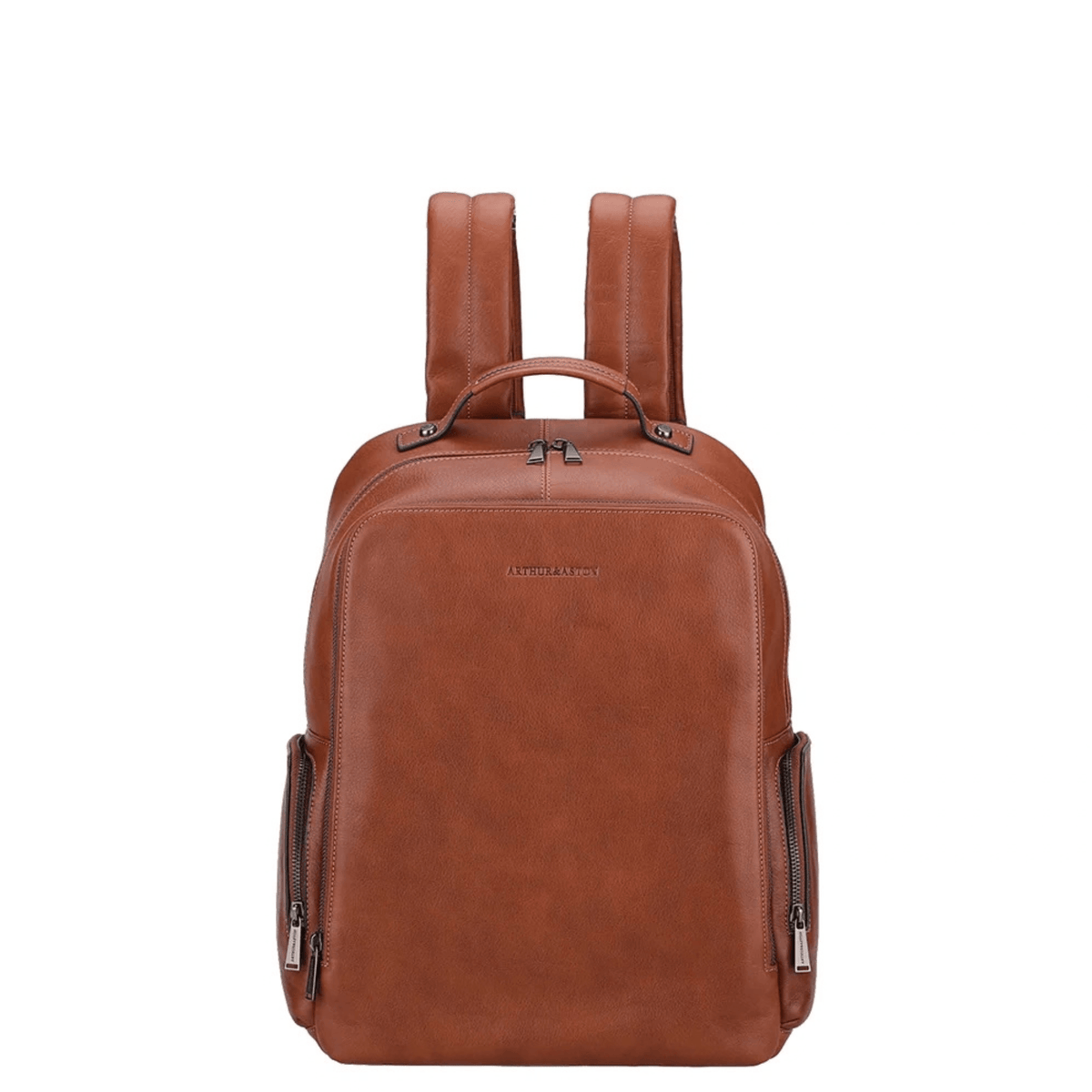Sac à dos cuir Nairo Arthur & Aston 2628-17 cognac vue de face