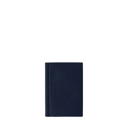 Porte-papiers Ateliers Fourès Hespérie bleu marine en cuir de vachette pleine fleur