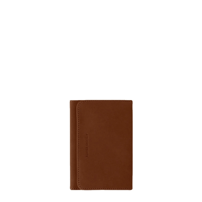 Porte-papiers Ateliers Fourès Hespérie en cuir de vachette pleine fleur marron, fabriqué en France