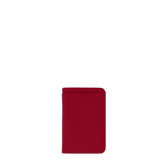 Portefeuille Métis Ateliers Fourès rouge en cuir de vachette pleine fleur, vue extérieure