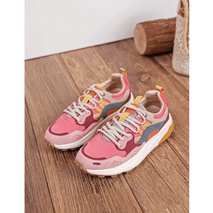 Basket femme FINDLAY FY1321 rose multicolore vue de la paire