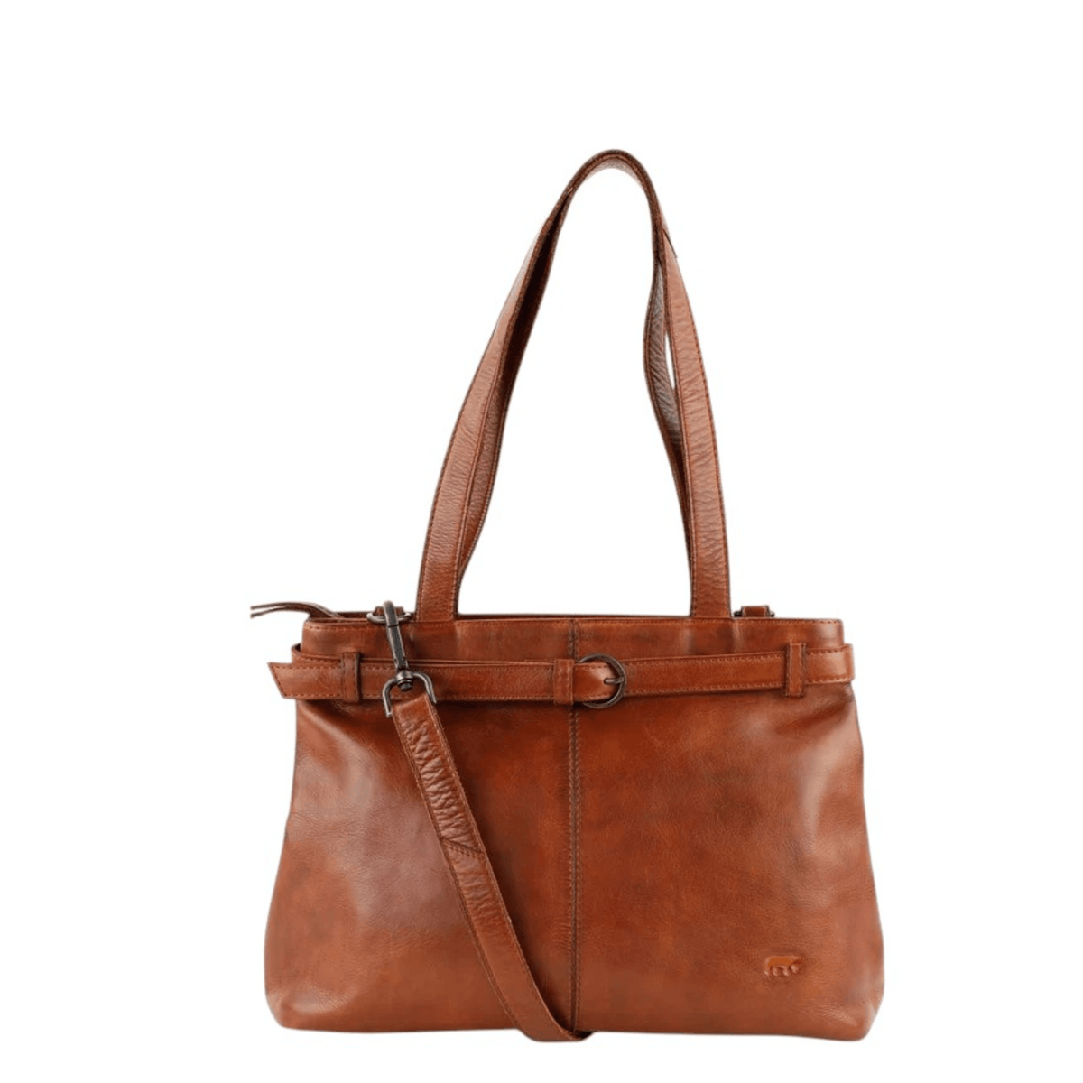 Sac à main femme BEAR DESIGN Evi CL46448 en cuir cognac vue de face