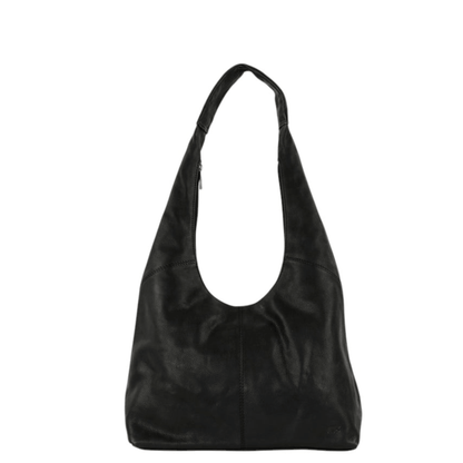 Sac cabas BEAR DESIGN Pauline CP3577 noir en cuir véritable vue de face