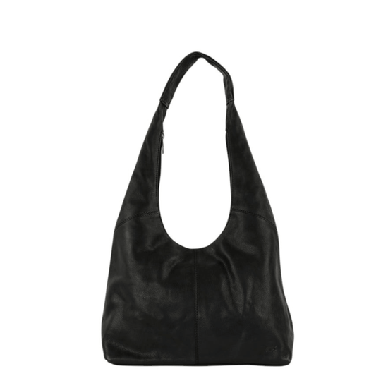 Sac cabas BEAR DESIGN Pauline CP3577 noir en cuir véritable vue de face