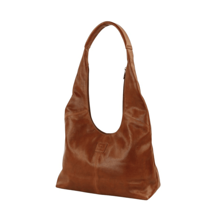 Sac porté épaule BEAR DESIGN Pauline CP3577 cuir cognac vue trois-quarts