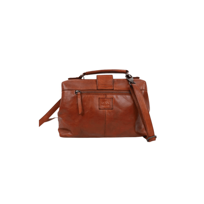 Sac cuir femme BEAR JULIA L vue arrière avec poche zippée Nevada Maroquinerie
