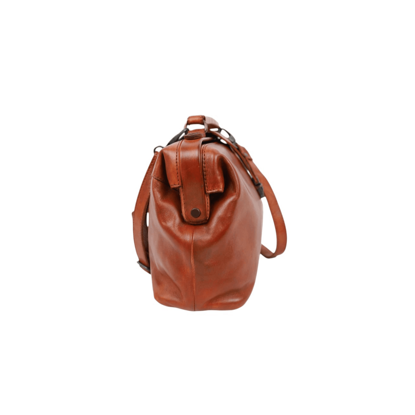Sac docteur cuir souple profil avec bandoulière
